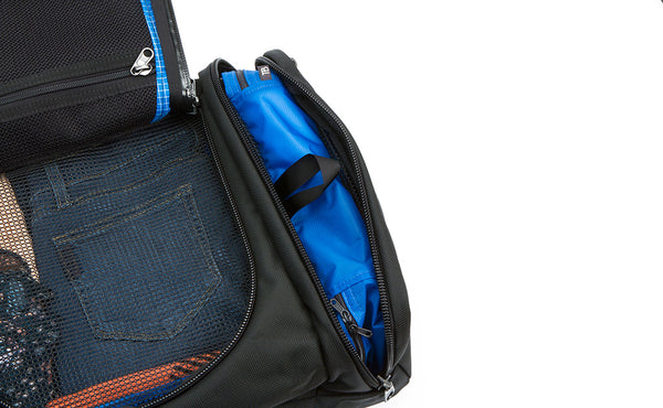 Two filled Large Packing Cubes leave a little room to fill at the top of the Aeronaut 30's main pocket.